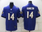 Nike Ravens #14 Kyle Hamilton Purple 2022 NFL Draft Vapor Untouchable Limited Jersey