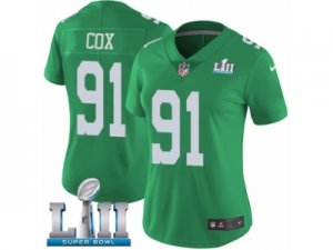 Women Nike Philadelphia Eagles #91 Fletcher Cox Limited Green Rush Vapor Untouchable Super Bowl LII NFL Jersey