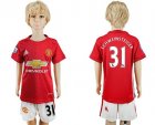 Manchester United #31 Schweinsteiger Home Kid Soccer Club Jersey