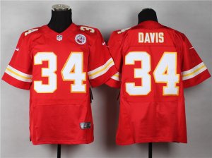 Nike NFL kansas city chiefs #34 davis red jerseys(Elite)