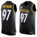 Nike Pittsburgh Steelers #97 Cameron Heyward Black Team Color Men Stitched NFL Limited Tank Top Jersey