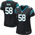 Women Nike Carolina Panthers #58 Thomas Davis Black jerseys