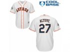 Houston Astros #27 Jose Altuve Replica White Home 2017 World Series Bound Cool Base MLB Jersey
