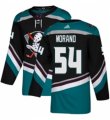 Mens Adidas Anaheim Ducks #54 Antoine Morand Authentic Black Teal Third NHL Jersey