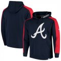 Atlanta Braves Fanatics Branded Iconic Fleece Pullover Hoodie Navy & Red
