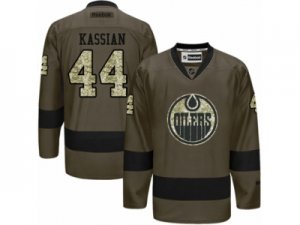 Mens Reebok Edmonton Oilers #44 Zack Kassian Authentic Green Salute to Service NHL Jersey