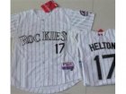 Youth Colorado Rockies #17 Helton White Jerseys