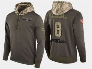 Nike Blue Jackets 8 Zach Werenski Olive Salute To Service Pullover Hoodie