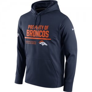 Men\'s Denver Broncos Nike Navy Circuit Property Of Performance Pullover Hoodie