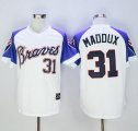 Mitchell And Ness 1973 Atlanta Braves #31 Greg Maddux White Throwback Stitched Baseball Jersey