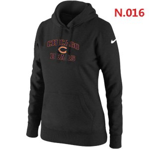 Women Chicago Bears Logo Pullover Hoodie-4