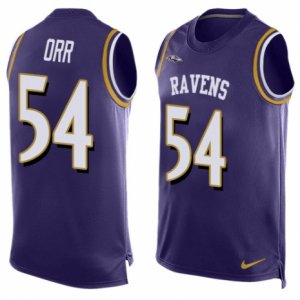 Mens Nike Baltimore Ravens #54 Zach Orr Limited Purple Player Name & Number Tank Top NFL Jersey