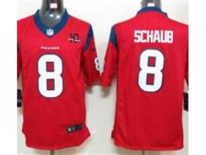 Nike NFL Houston Texans #8 Matt Schaub red Jerseys W 10th Patch(Limited)