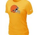 Women Cleveland Browns Yellow T-Shirts