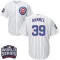 Youth Majestic Chicago Cubs #39 Jason Hammel Authentic White Home 2016 World Series Bound Cool Base MLB Jersey