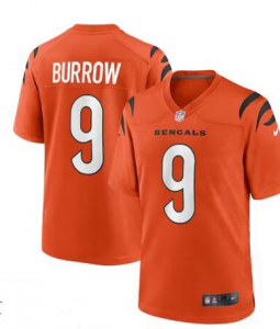 Mens Chicago Bears #9 BURROW Orange Vapor Untouchable