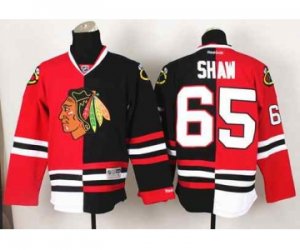 nhl jerseys chicago blackhawks #65 shaw black-red[split]