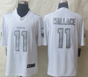 Nike Miami Dolphins #11 Mike Wallace Platinum White Jerseys(Game)