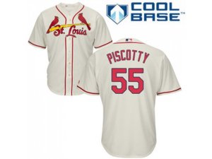 Youth St.Louis Cardinals #55 Stephen Piscotty Cream Cool Base Stitched MLB Jersey