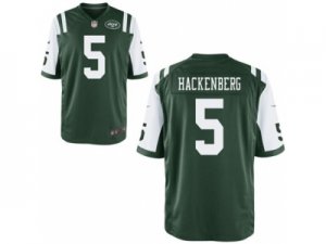 Men\'s Nike New York Jets #5 Christian Hackenberg Game Green Team Color NFL Jersey