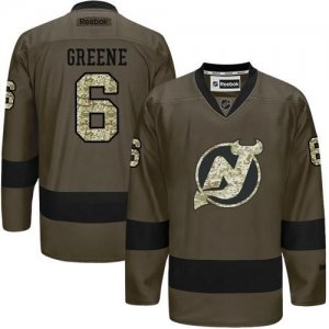 New Jersey Devils #6 Andy Greene Green Salute to Service Stitched NHL Jersey