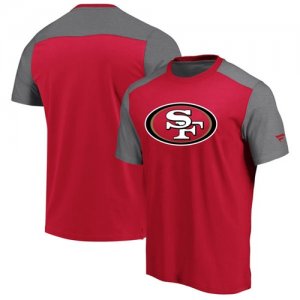 San Francisco 49ers NFL Pro Line by Fanatics Branded Iconic Color Block T-Shirt ScarletHeather