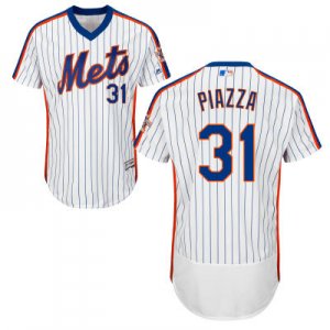 2016 Men New York Mets #31 Mike Piazza Majestic White Flexbase Authentic Collection Player Jerse