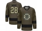 Mens Reebok Boston Bruins #28 Dominic Moore Authentic Green Salute to Service NHL Jersey