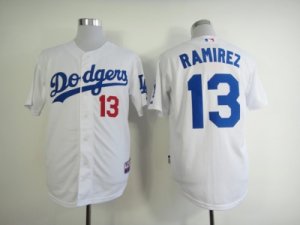 mlb jerseys los angeles dodgers #13 ramirez white[ramirez]