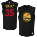 Mens Nike Golden State Warriors #35 Kevin Durant Authentic Black New Fashion NBA Jersey