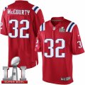 Youth Nike New England Patriots #32 Devin McCourty Limited Red Alternate Super Bowl LI 51 NFL Jersey