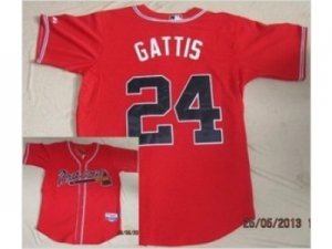 mlb jerseys atlanta braves #24 gattis red[cool base]