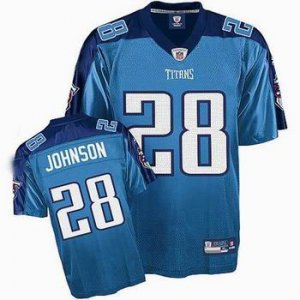 nfl tennessee titans #28 chris johnson lt,blue [kids]