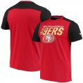 San Francisco 49ers NFL Pro Line by Fanatics Branded Iconic Color Blocked T-Shirt ScarletBlack