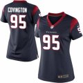 Women's Nike Houston Texans #95 Christian Covington Limited Navy Blue Team Color NFL Jersey