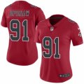 Women's Nike Atlanta Falcons #91 Courtney Upshaw Limited Red Rush NFL Jersey
