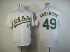 mlb jerseys oakland athletics #49 anderson white