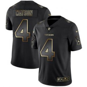 Nike Texans #4 Deshaun Watson Black Gold Vapor Untouchable