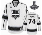 nhl jerseys los angeles kings #74 king white[2014 Stanley cup champions]