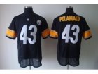 Nike nfl Pittsburgh Steelers #43 polamalu black Elite jersey