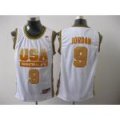 nba chicago bulls #9 jordan white[usa orange number]