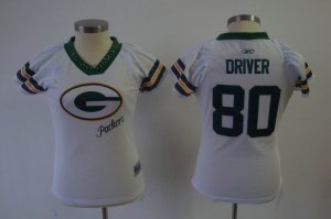 2011 women field flirt fashion nfl green bay packers #80 driver white