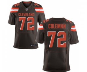 Men\'s Nike Cleveland Browns #72 Shon Coleman Elite Brown Team Color NFL Jersey