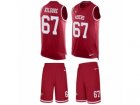 Mens Nike San Francisco 49ers #67 Daniel Kilgore Limited Red Tank Top Suit NFL Jersey