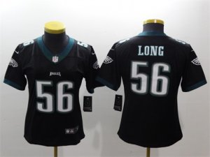 Nike Eagles #56 Chris Long Black Women Vapor Untouchable Player Limited Jersey