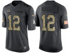 Nike Green Bay Packers #12 Aaron Rodgers Mens Stitched Black NFL Salute to Service Limited Jerseys