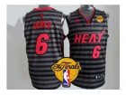 nba miami heat #6 james grey[black strip][2013 finals]