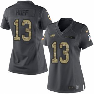 Women\'s Nike Philadelphia Eagles #13 Josh Huff Limited Black 2016 Salute to Service NFL Jersey