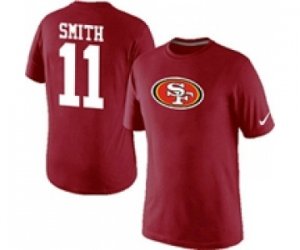 Nike San Francisco 49ers 11 SMITH Name & Number T-Shirt Red