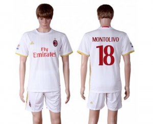 AC Milan #18 Montolivo Away Soccer Club Jersey